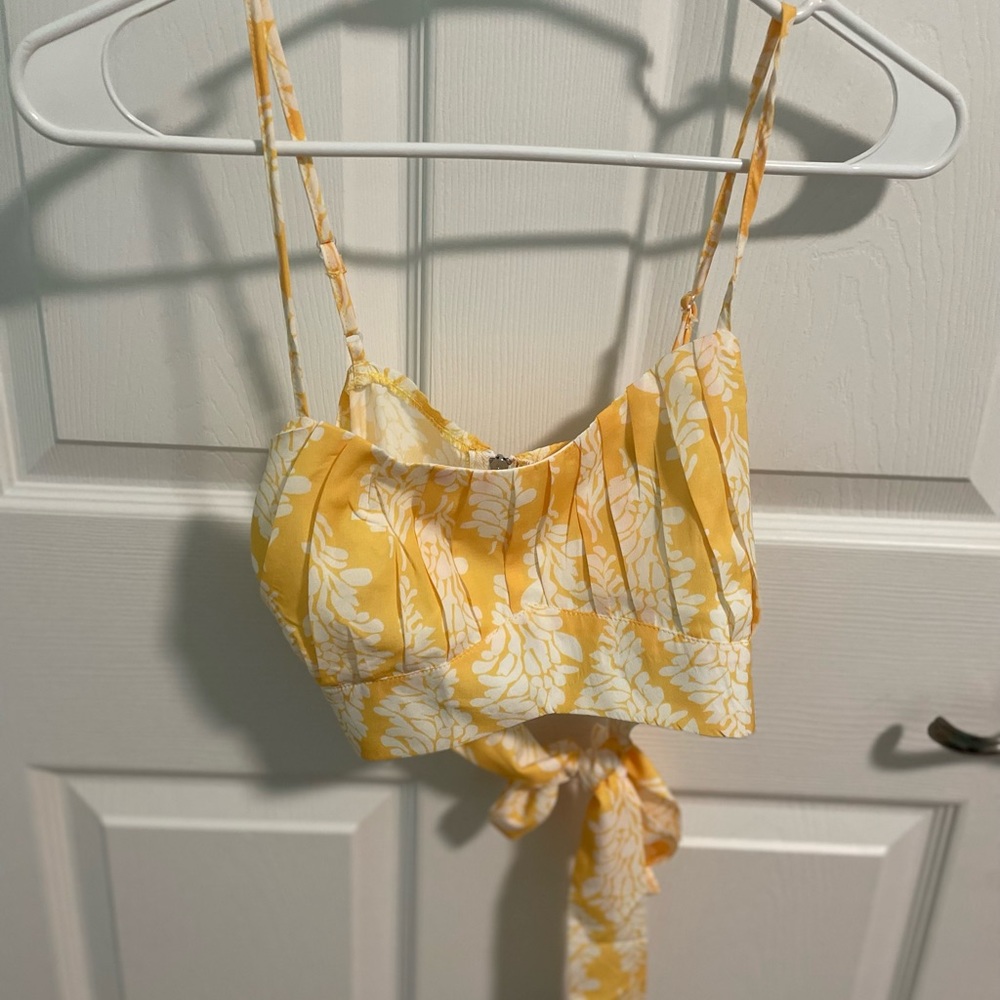 Yellow crop top